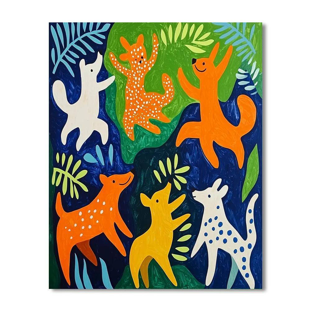 Henri Matisse Inspired Playful Companions  Paint By Numbers