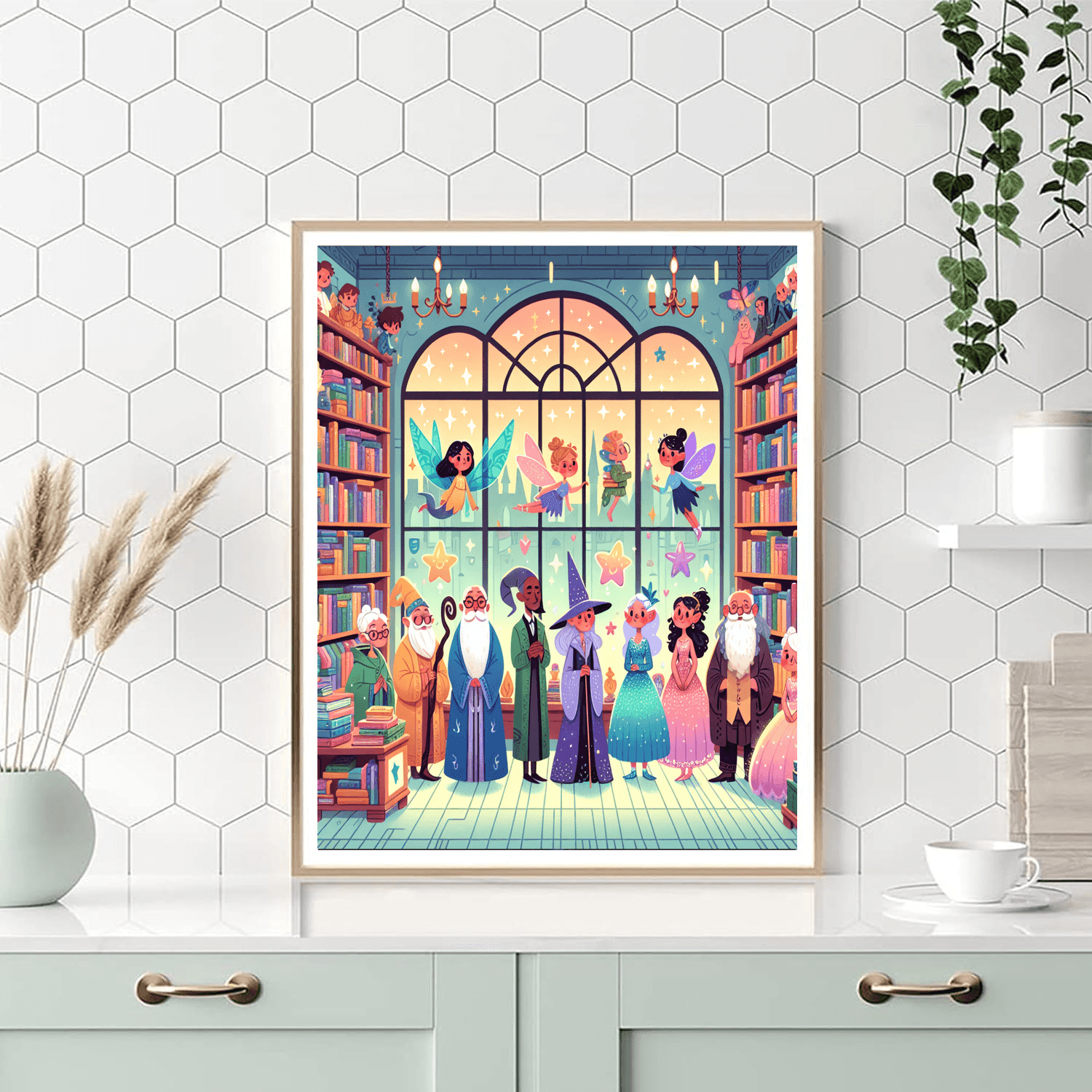 Magical Bookstore Adventure Paint By Color