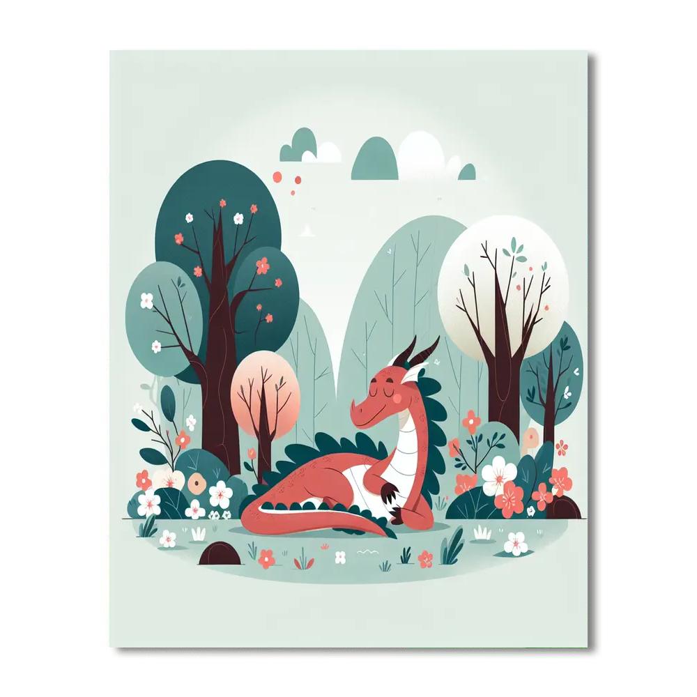 Dreamy Dragon's Forest Hideaway Numbered Painting Kits