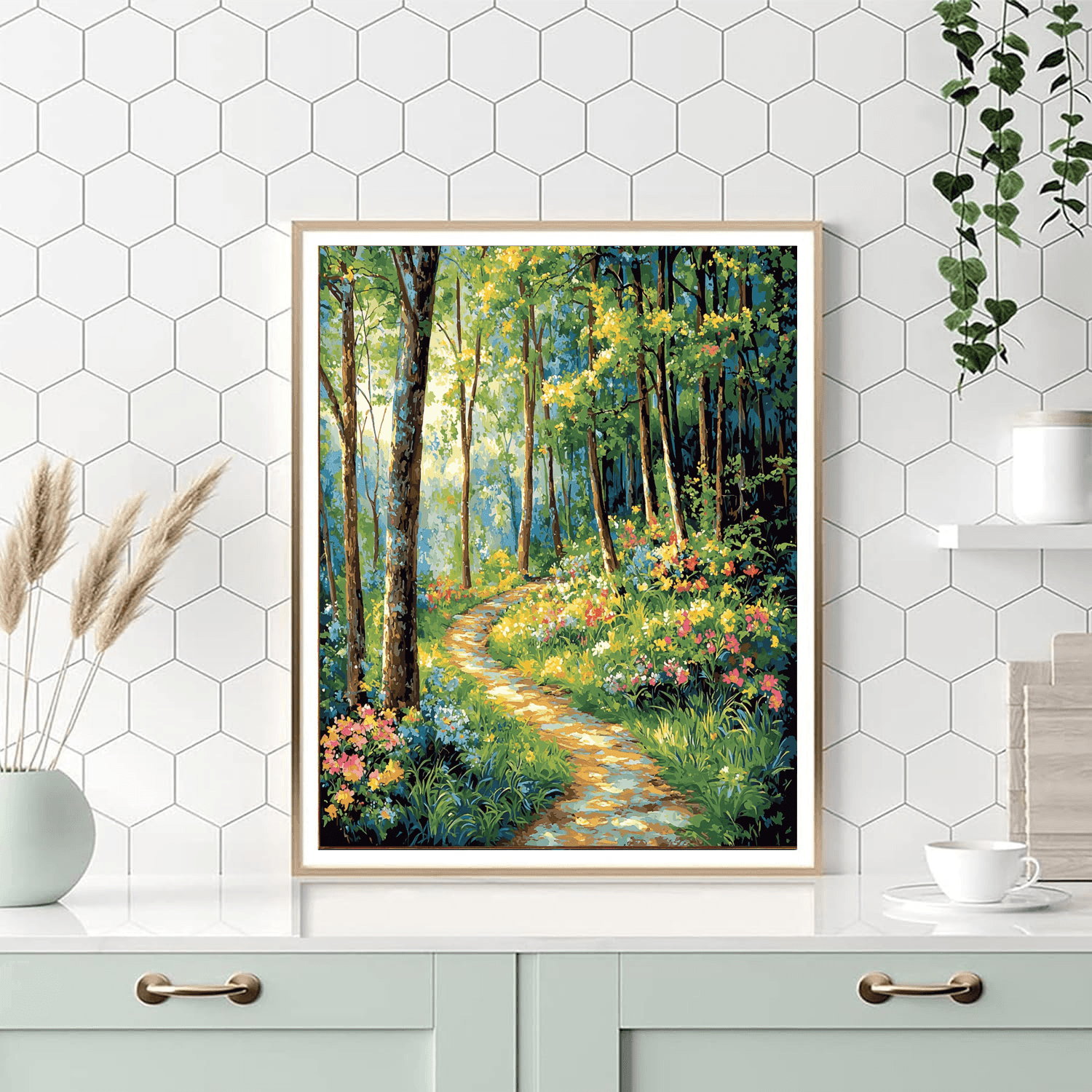 Friedrich Inspired Enchanted Forest Trail  Painting By Numbers Kit