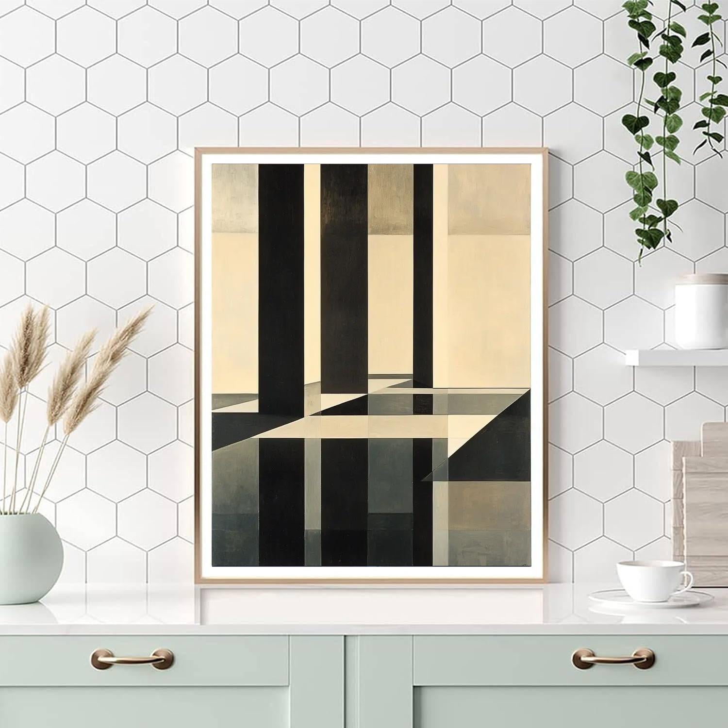 Kazimir Malevich Inspired Monochromatic Geometry  Painting Number Kit