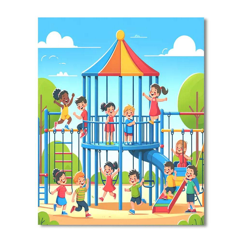 Jungle Gym Fun Paint By Numbers Art