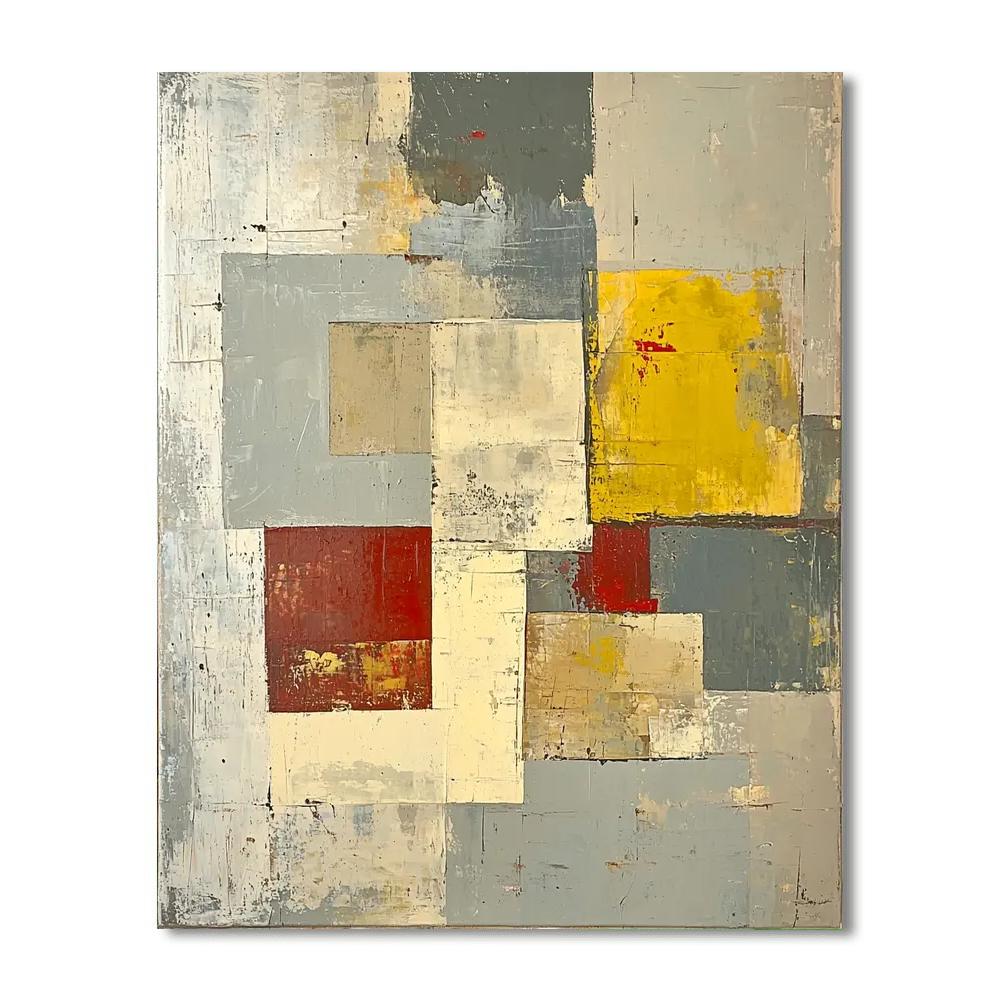 Jean-Michel Basquiat Inspired Fragments Of Time  Number Painting