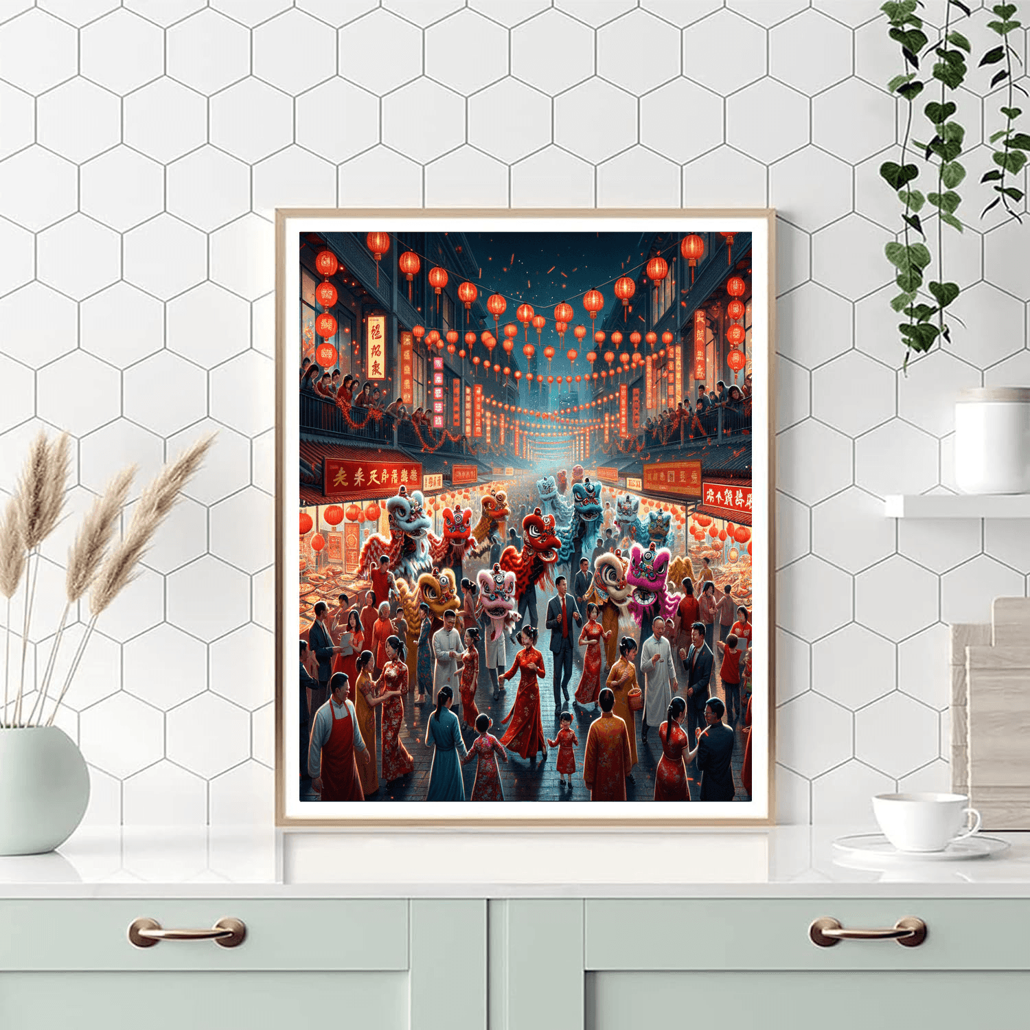 The Lunar New Year Festival Number Painting