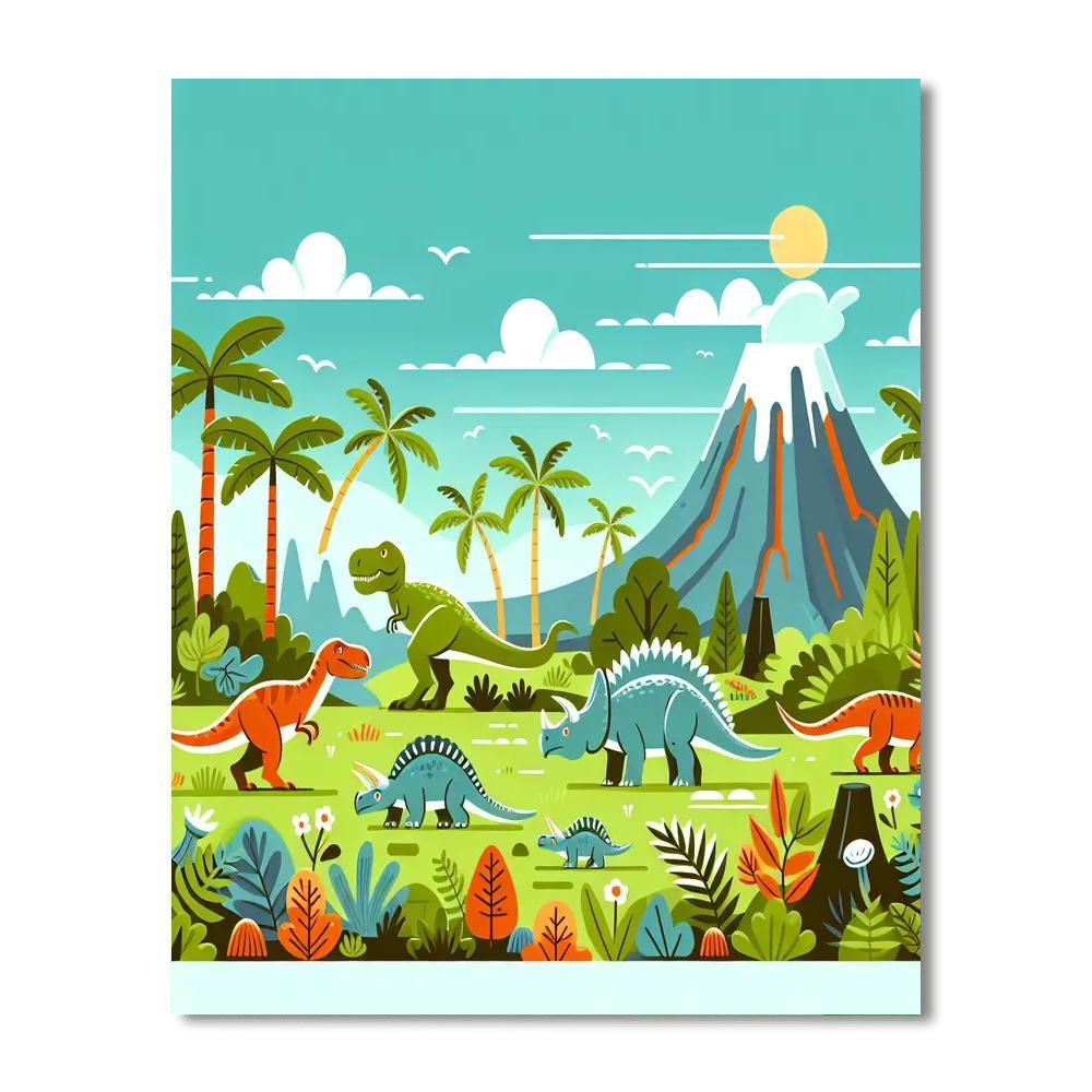 Dino Explorer Trail Numbered Painting Kits