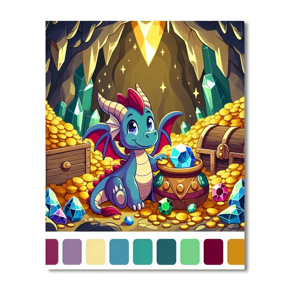Dragon's Den Adventure Painting Number Kit