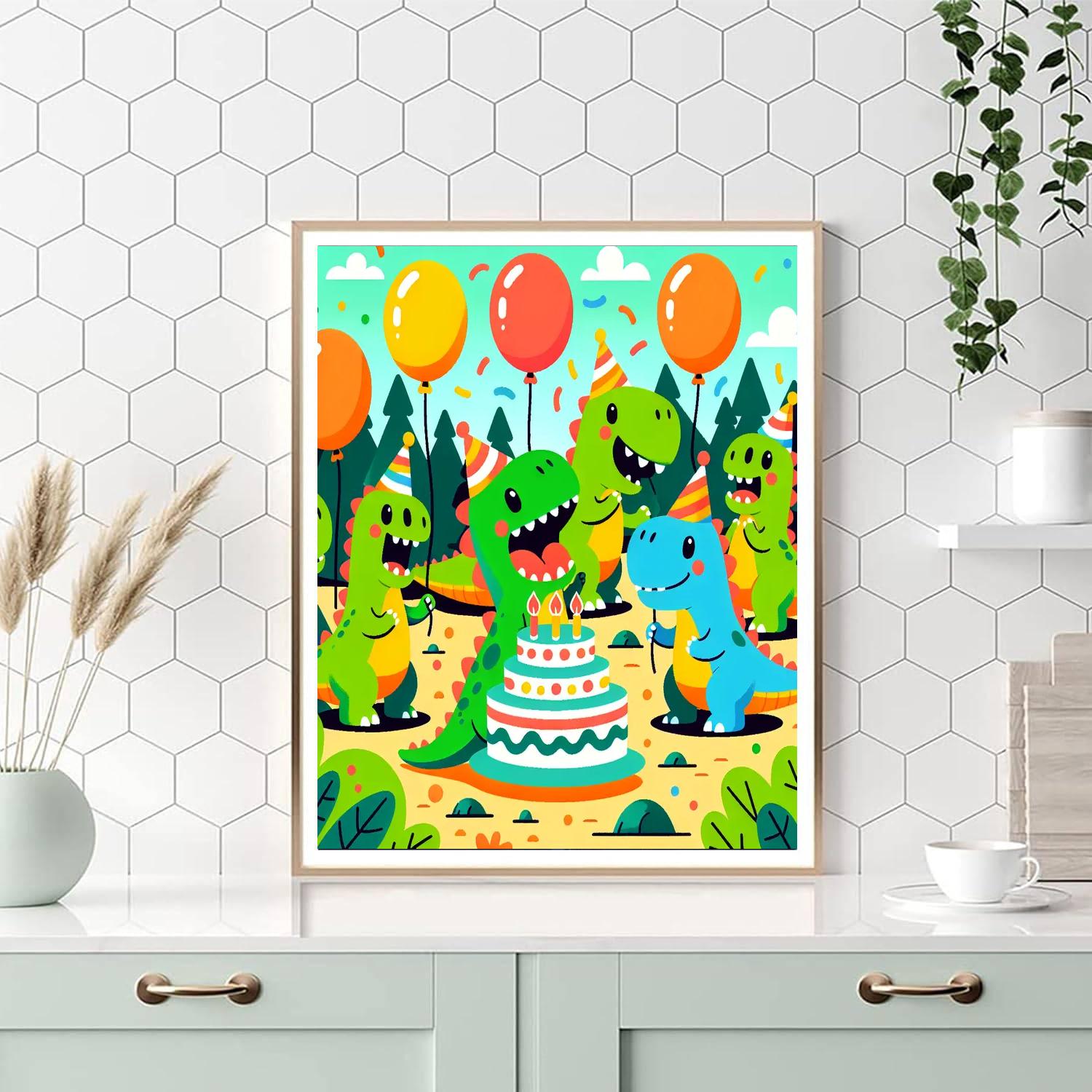 Dino Party Painting Number Kit
