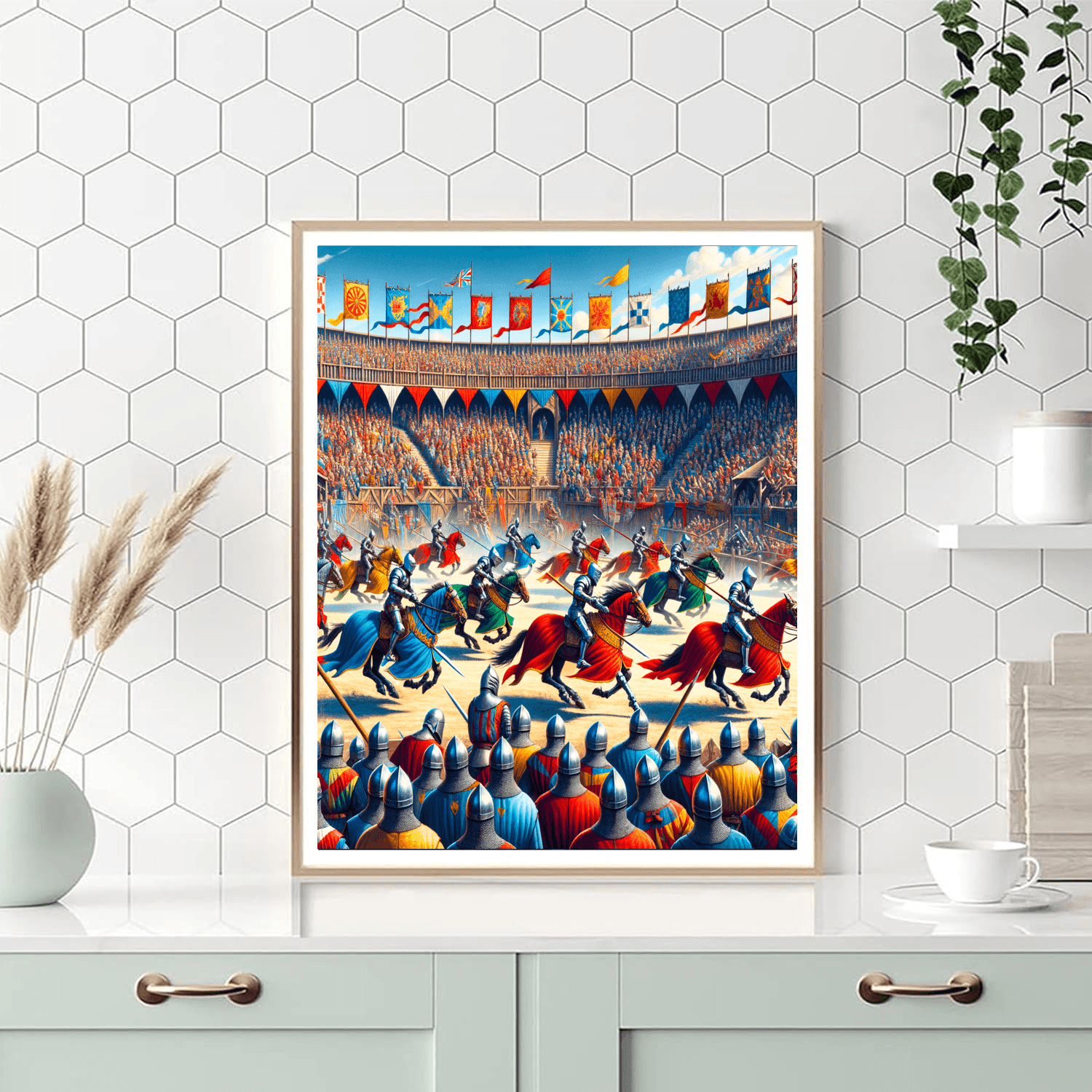 Medieval Tournament DIY Paint By Numbers