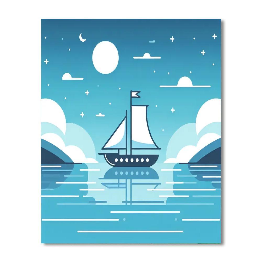 Moonlit Fantasy Voyage Numbered Painting Kits