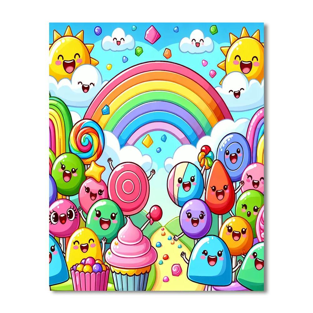 Bubbly Candy World Paint By Number