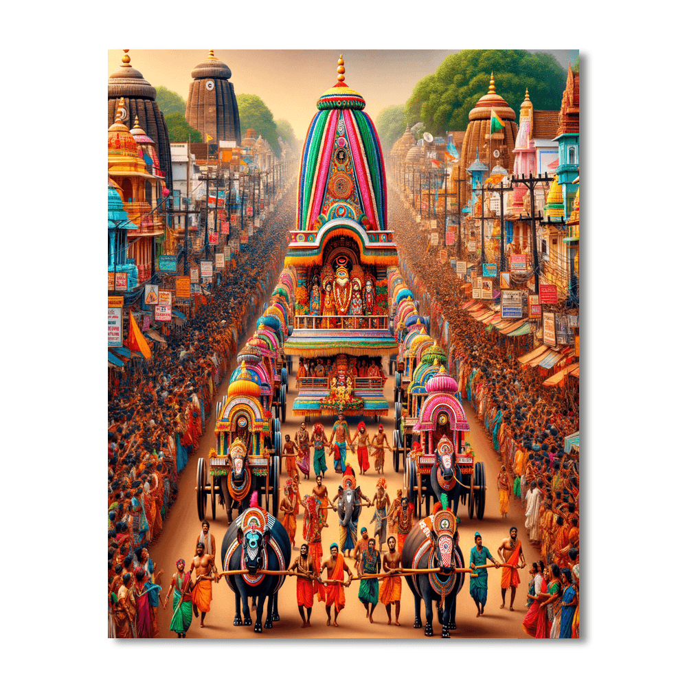 Rath Yatra - Puri DIY Paint By Numbers