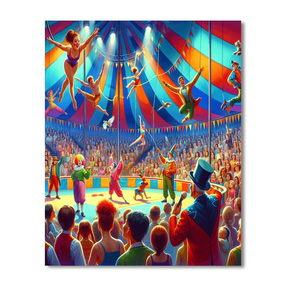 Whimsical Circus Parade Numbered Painting Kits