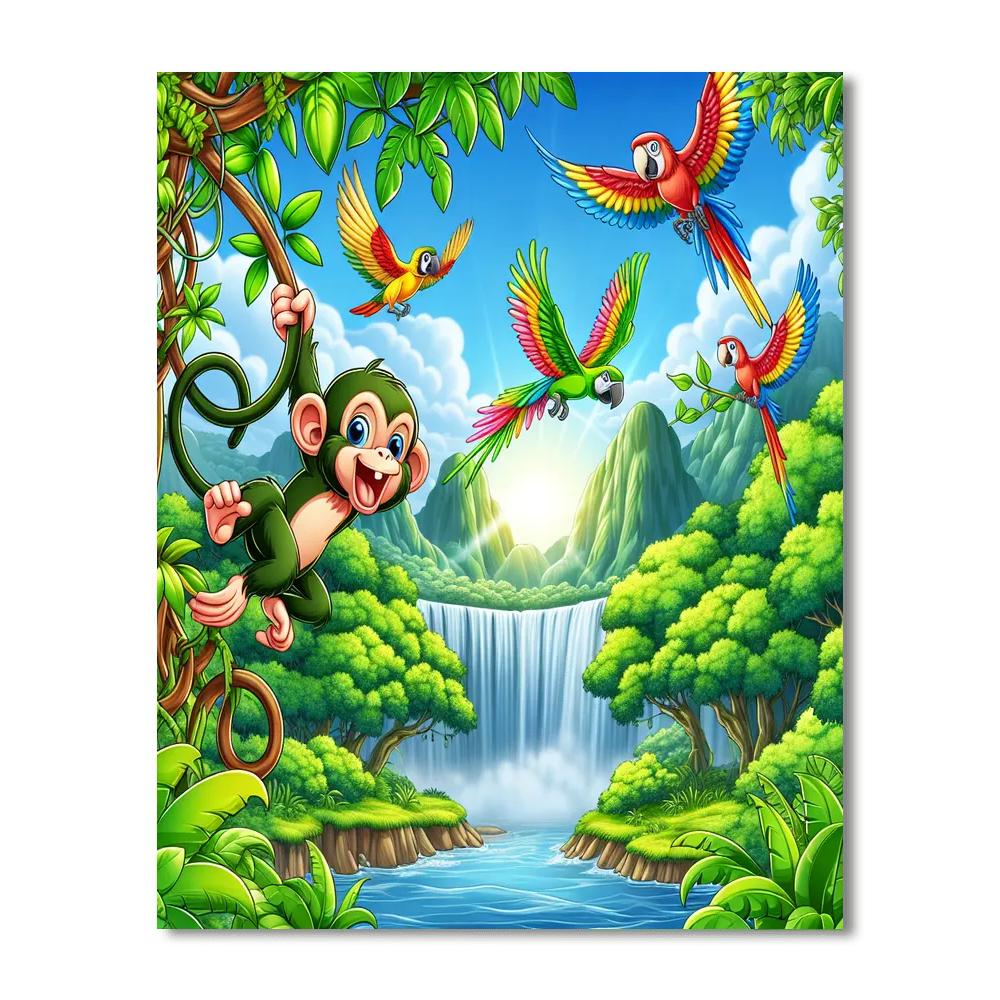 Whirlwind Jungle Expedition Painting Number Kit