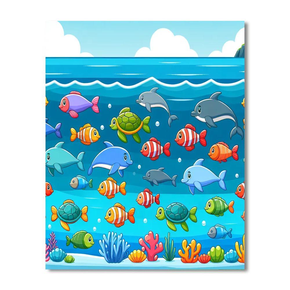 Underwater Discovery Zone Numbered Painting Kits
