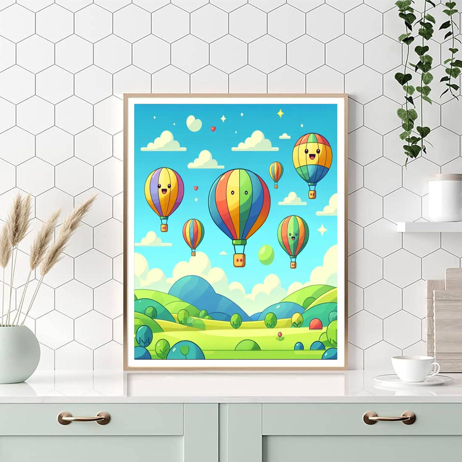 Balloon Fiesta Delight Painting Number Kit