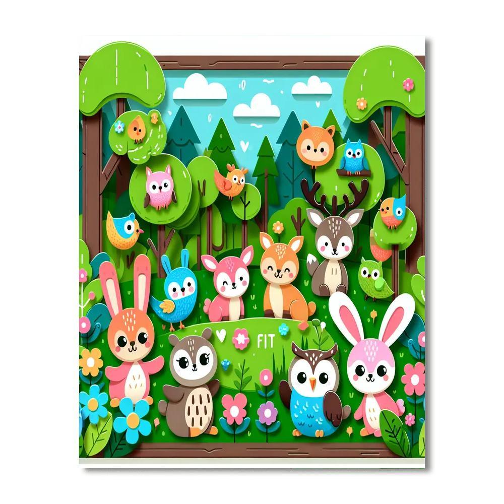 Adorable Forest Friends Painting By Numbers Kit
