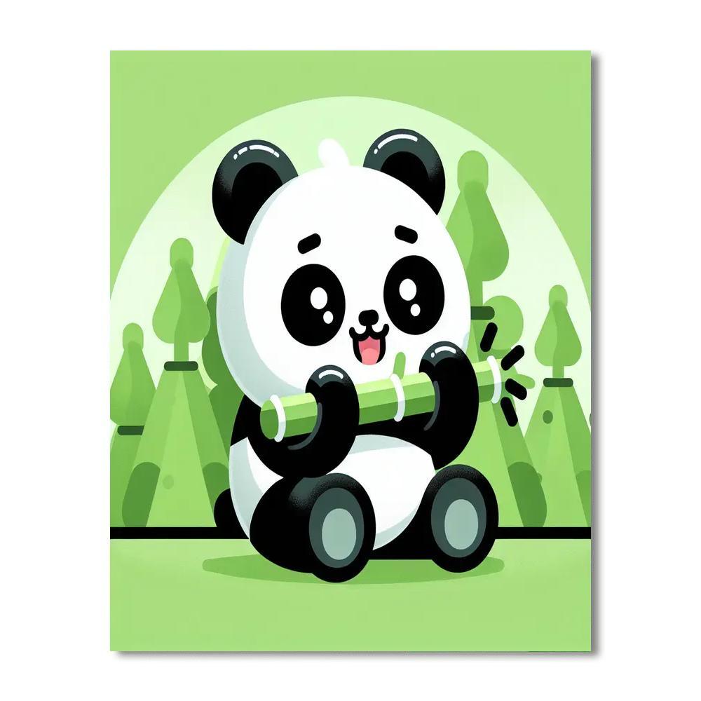 Cheery Panda DIY Paint By Numbers