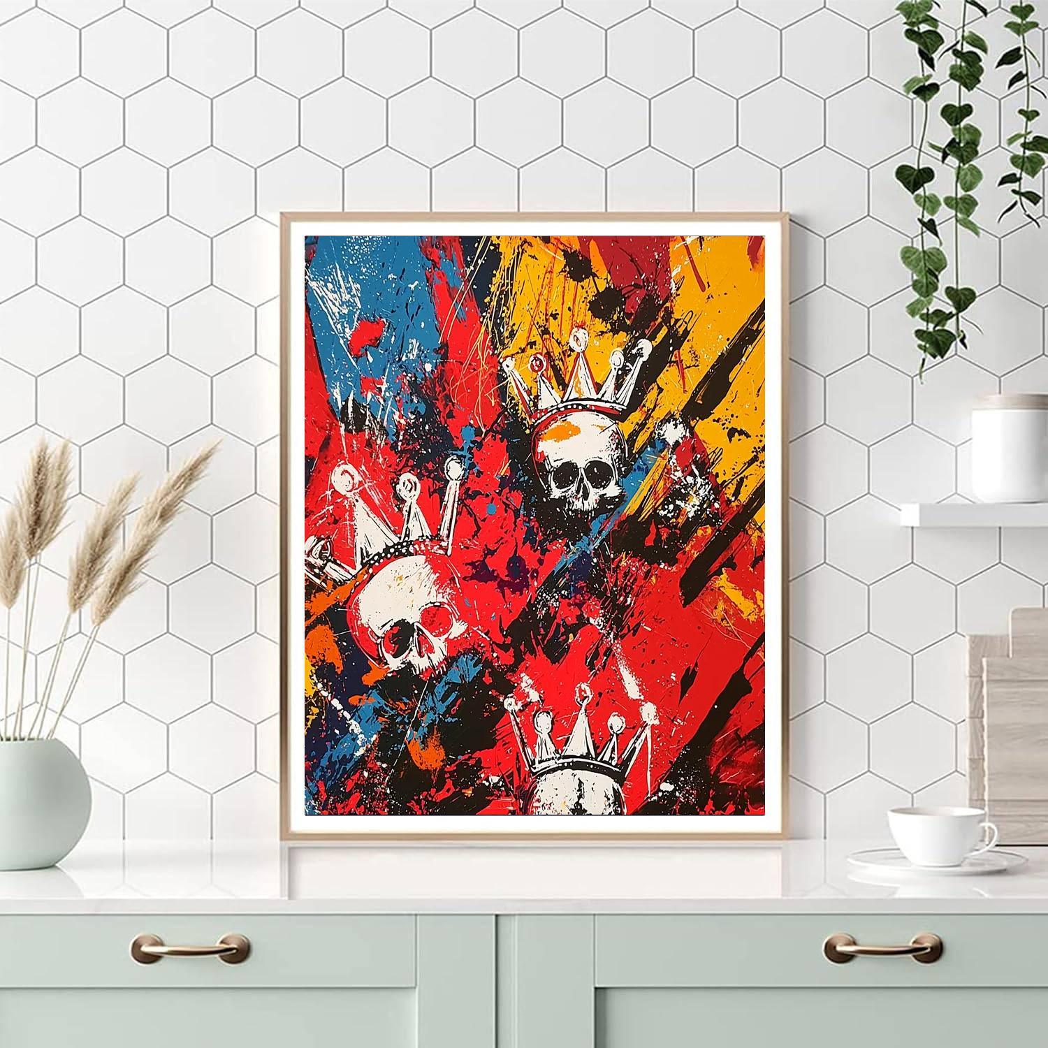 Jean-Michel Basquiat Inspired Urban Chaos Print  Paint By Numbers