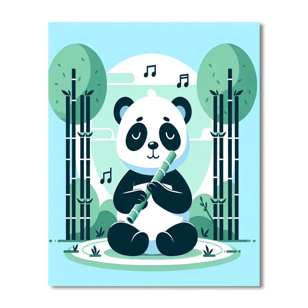 Panda's Bamboo Serenade Paint By Numbers Kits