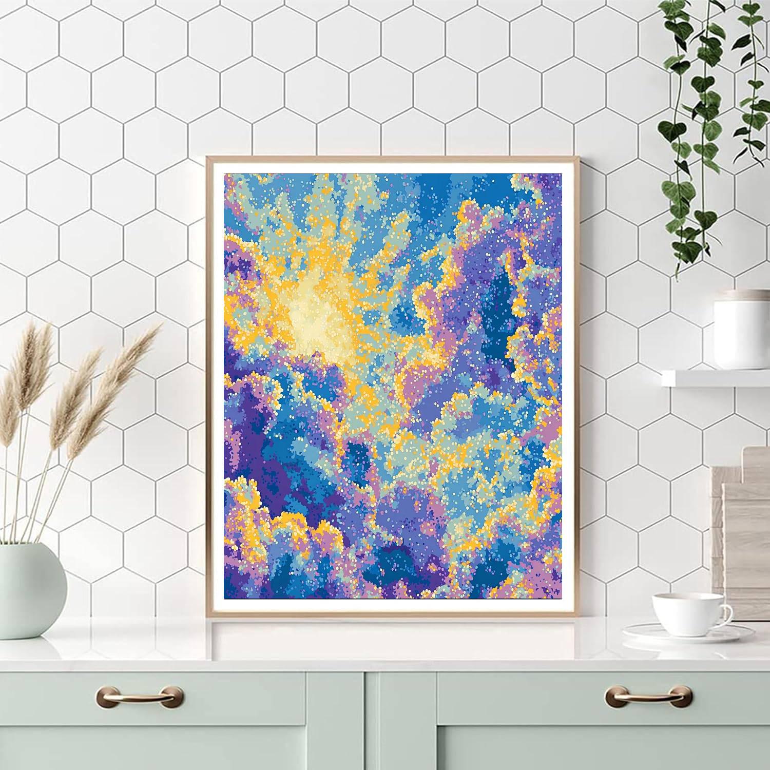 Georges Seurat Inspired Whimsical Sky  Paint By Numbers Art