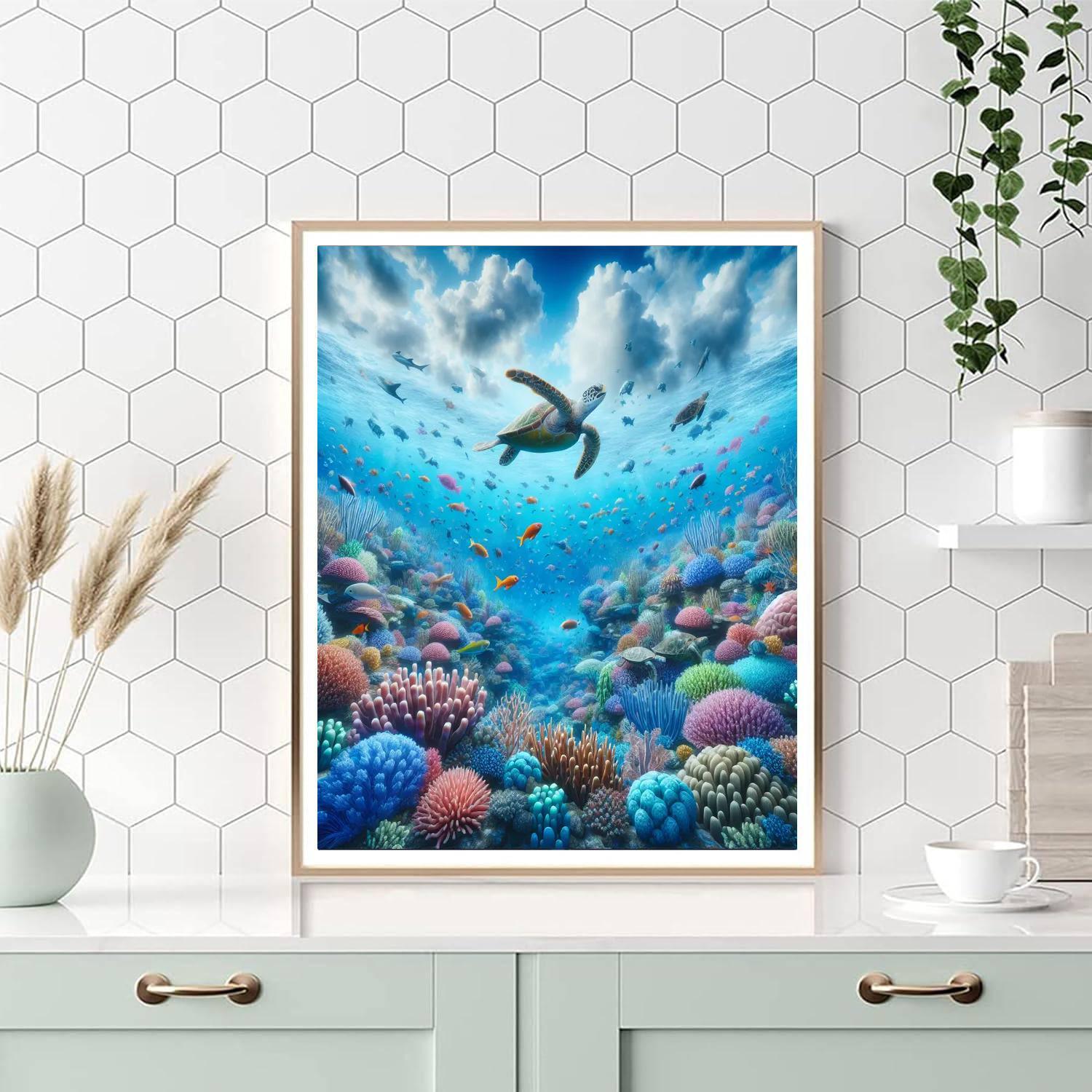 Lively Coral Reef Expedition Paint By Number