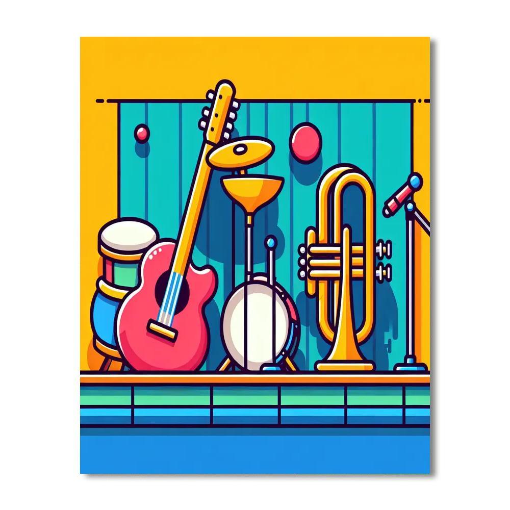 Musical Melodies Paint By Numbers Art