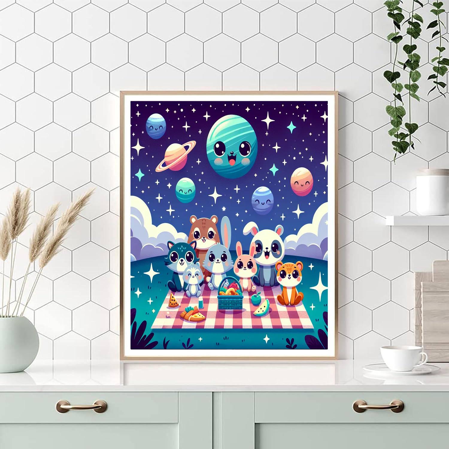 Magical Starry Night Picnic Paint By Numbers