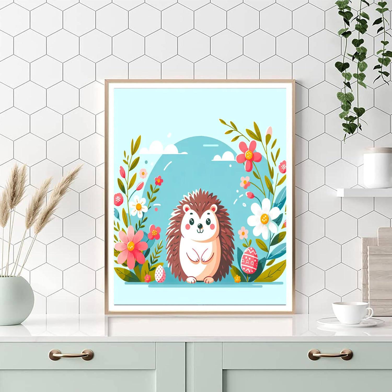 Lovely Hedgehog Paint By Numbers