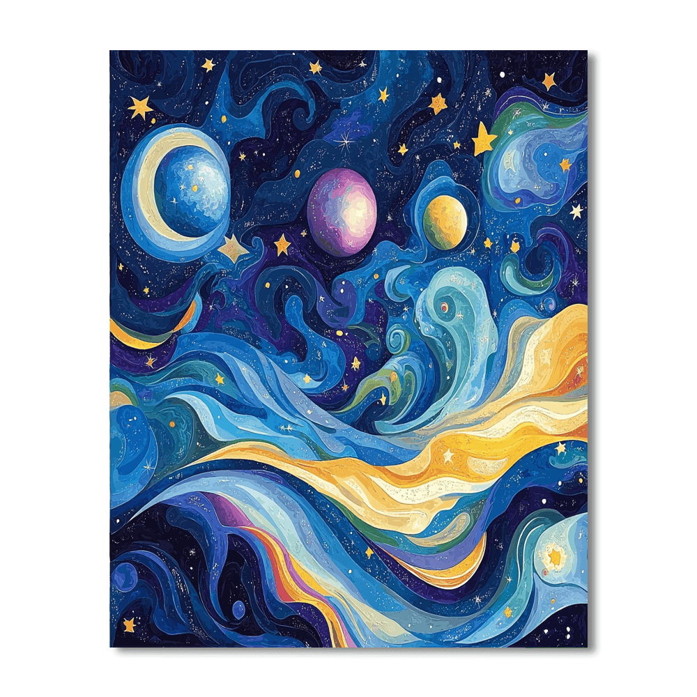 Wassily Kandinsky Inspired Celestial Embrace  Paint By Numbers