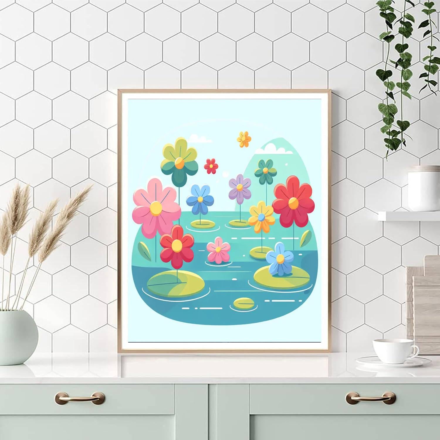 Floating Flower Festival Paint By Color