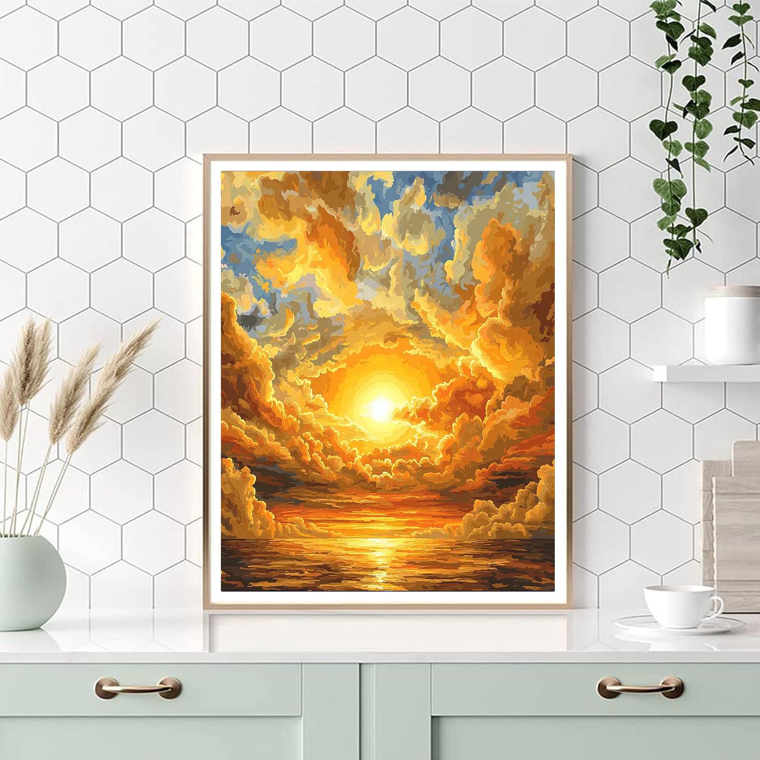 Leonardo Da Vinci Inspired Luminous Horizon  Paint By Numbers