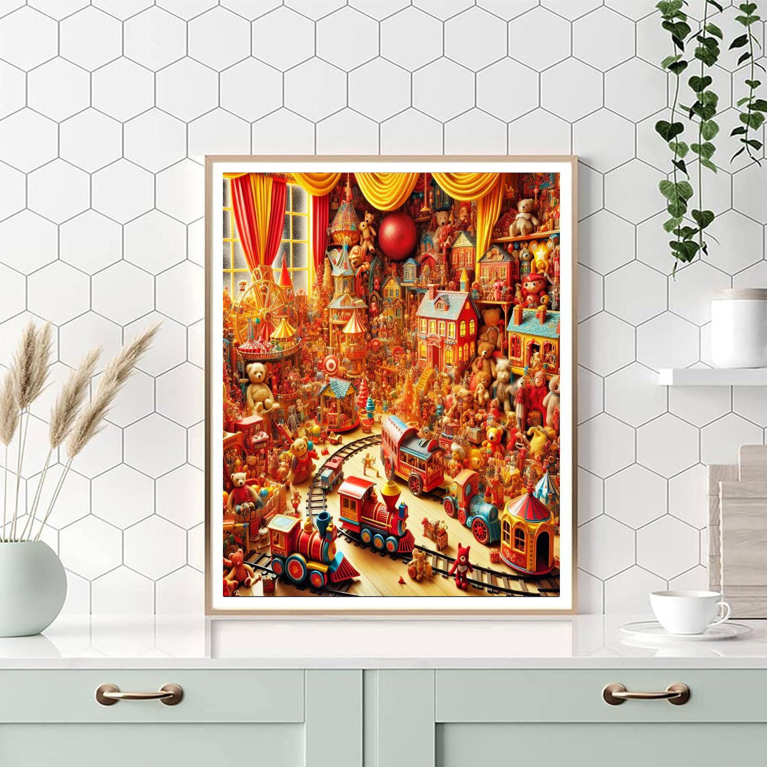 Whimsical Toyland DIY Paint By Numbers