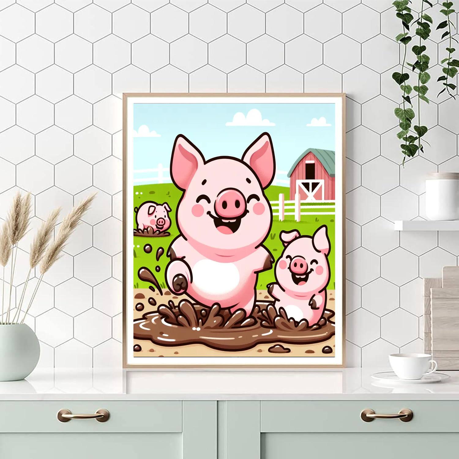 Peppy Pigs Numbered Painting Kits