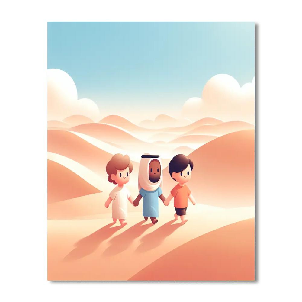 Serene Sand Dune Stroll Numbered Painting Kits