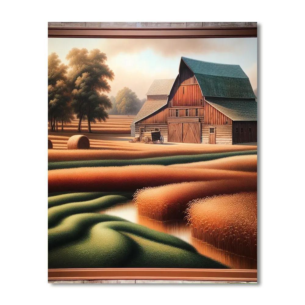 Rustic Barn Scene Paint By Numbers Kits