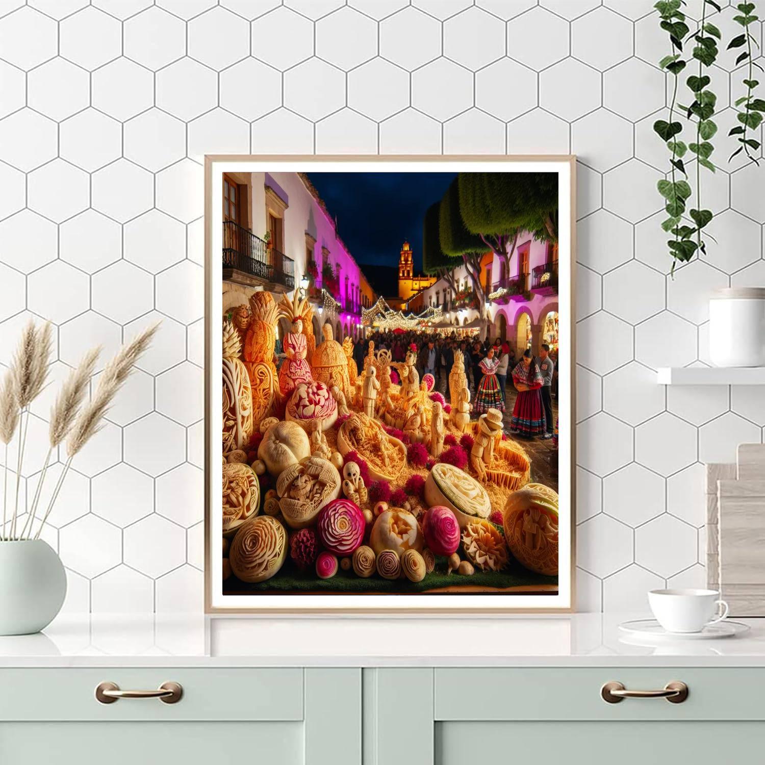 Noche De Los Rabanos Number Painting