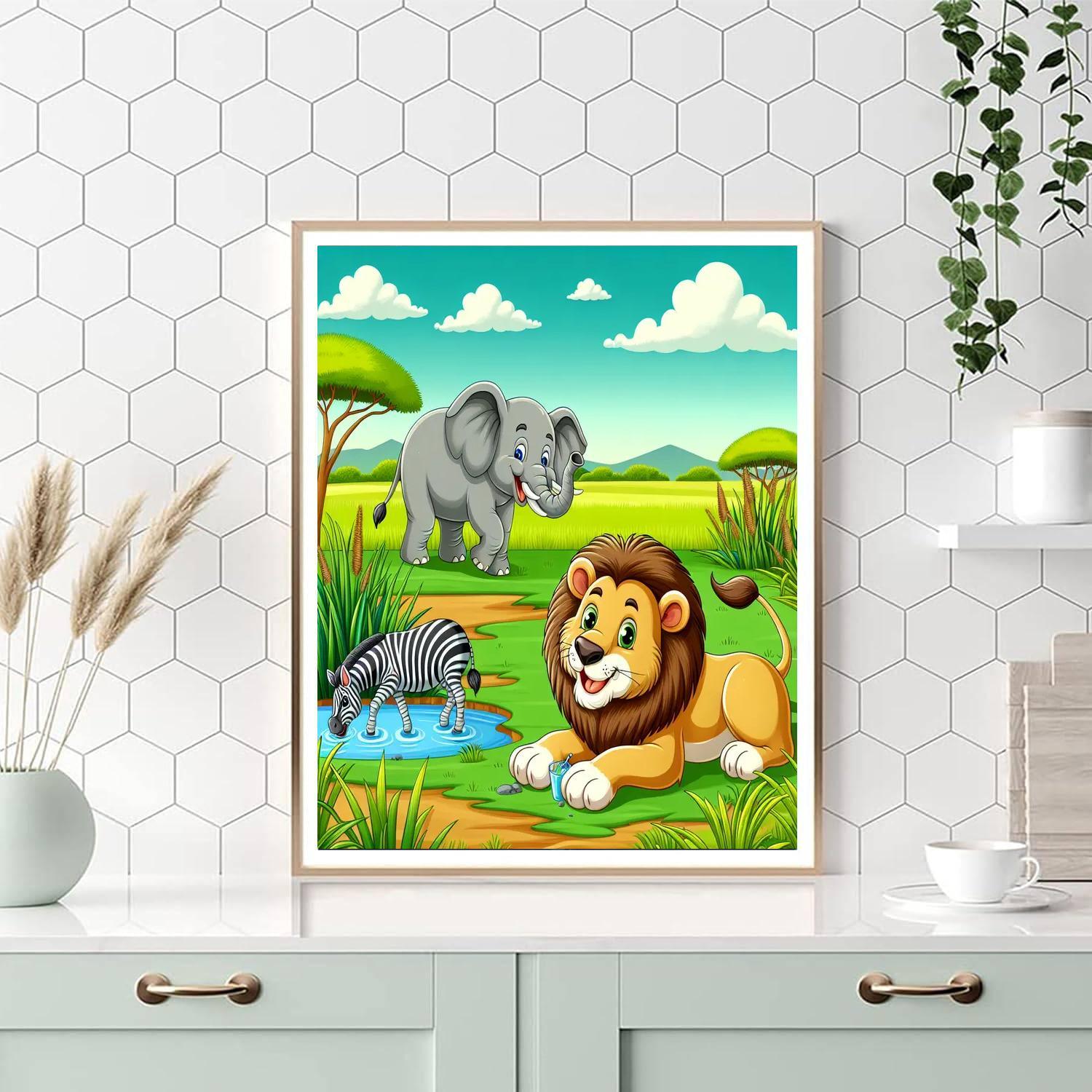 The Great Safari Quest Painting By Numbers Kit