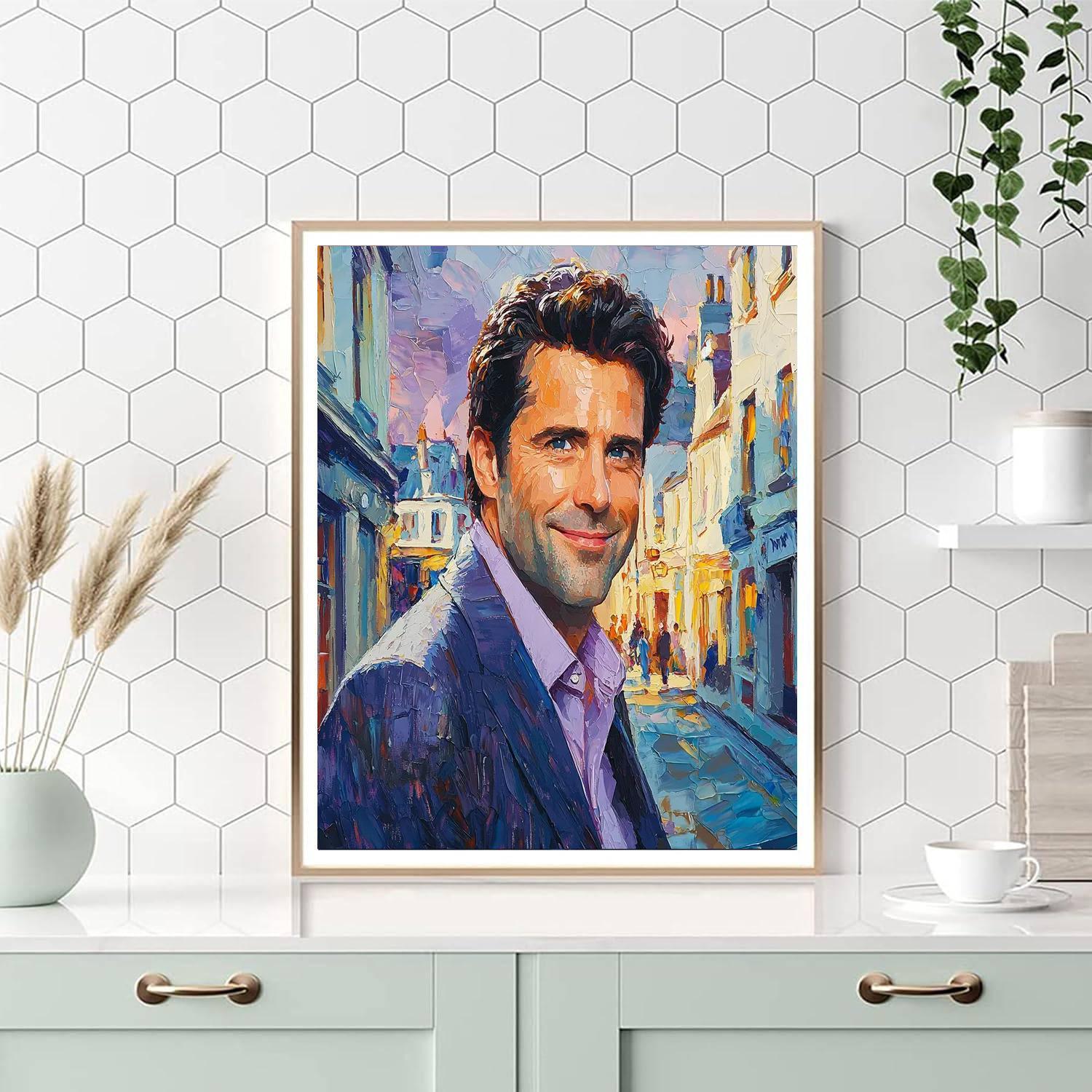 Hugh Grant: The Charming Gentleman Of Romantic Comedies Number Painting