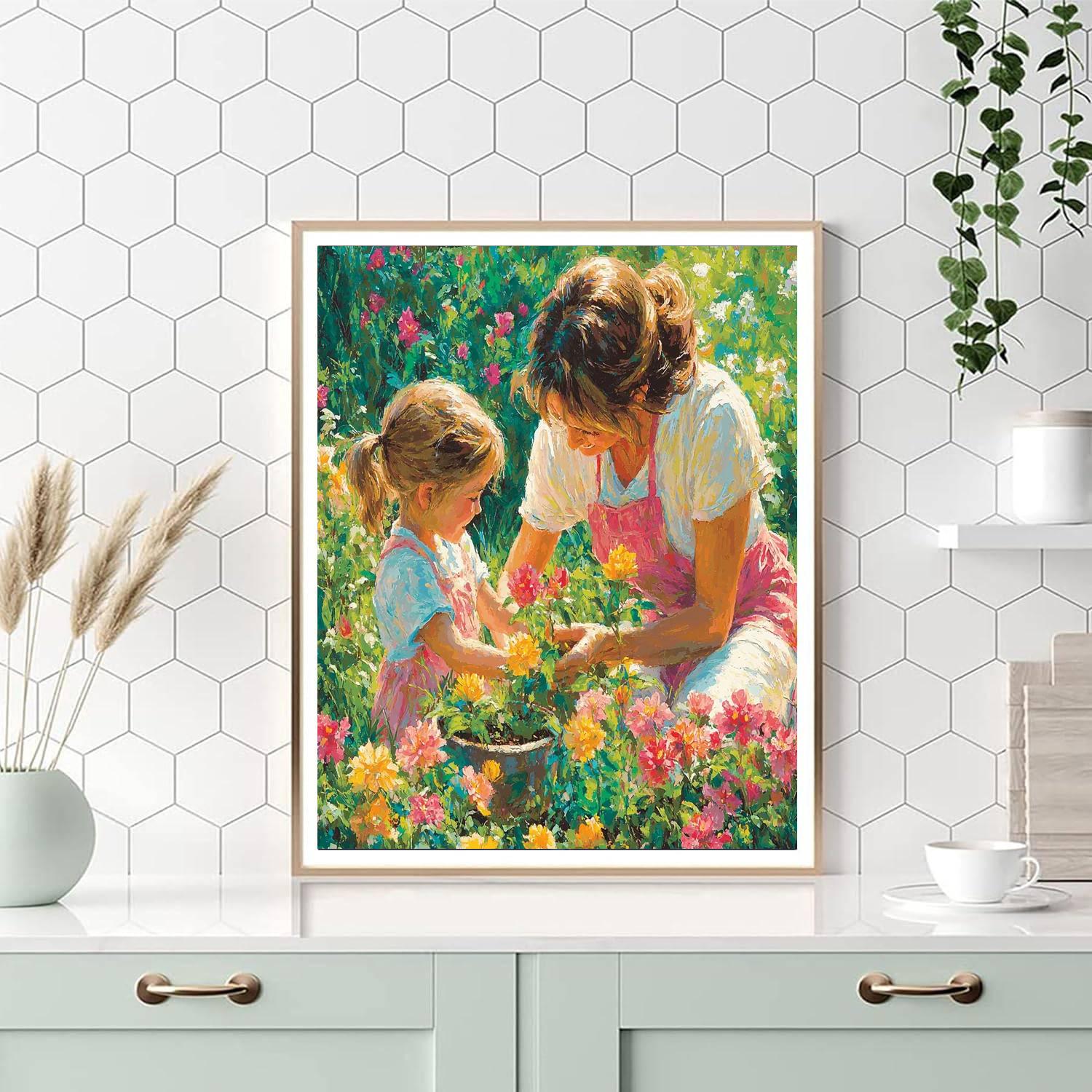 In Mother's Garden DIY Paint By Numbers