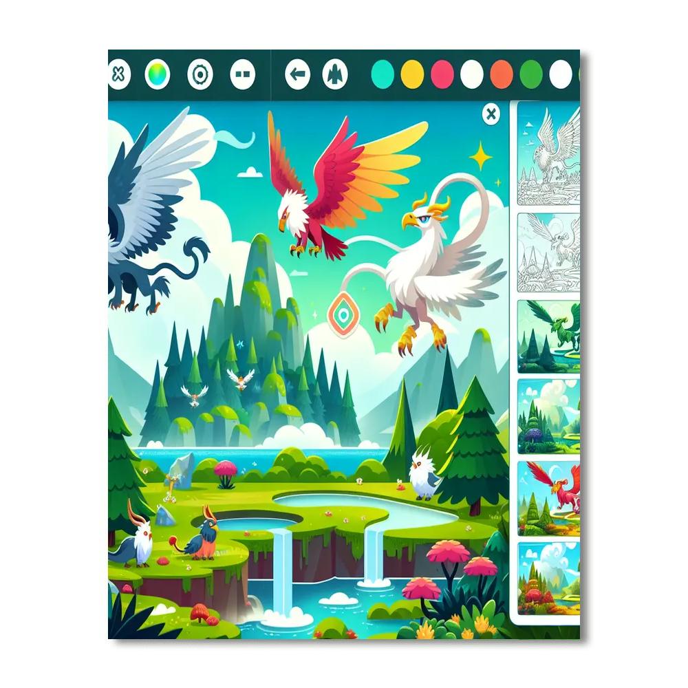 Mythical Island Number Painting