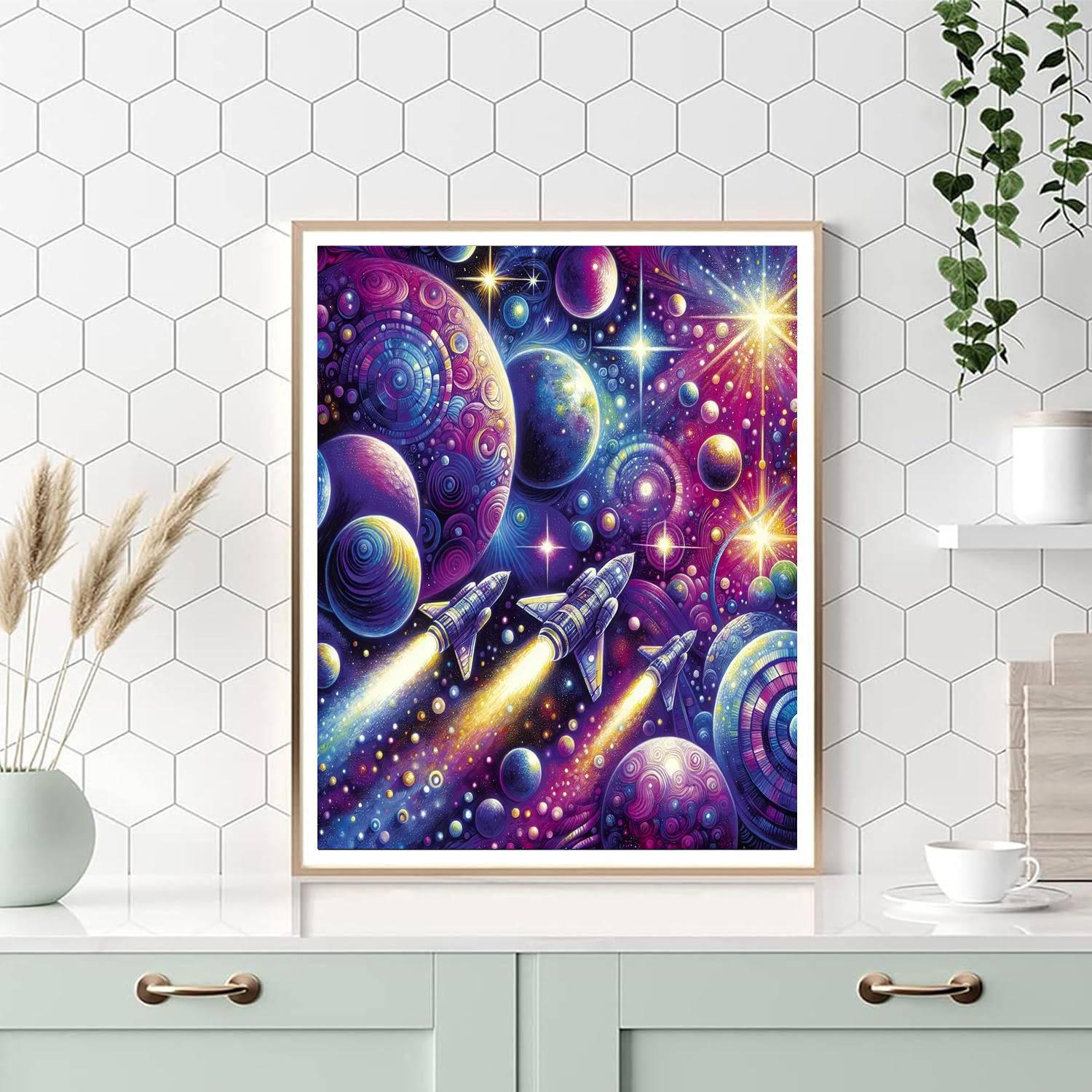 Galactic Space Journey DIY Paint By Numbers