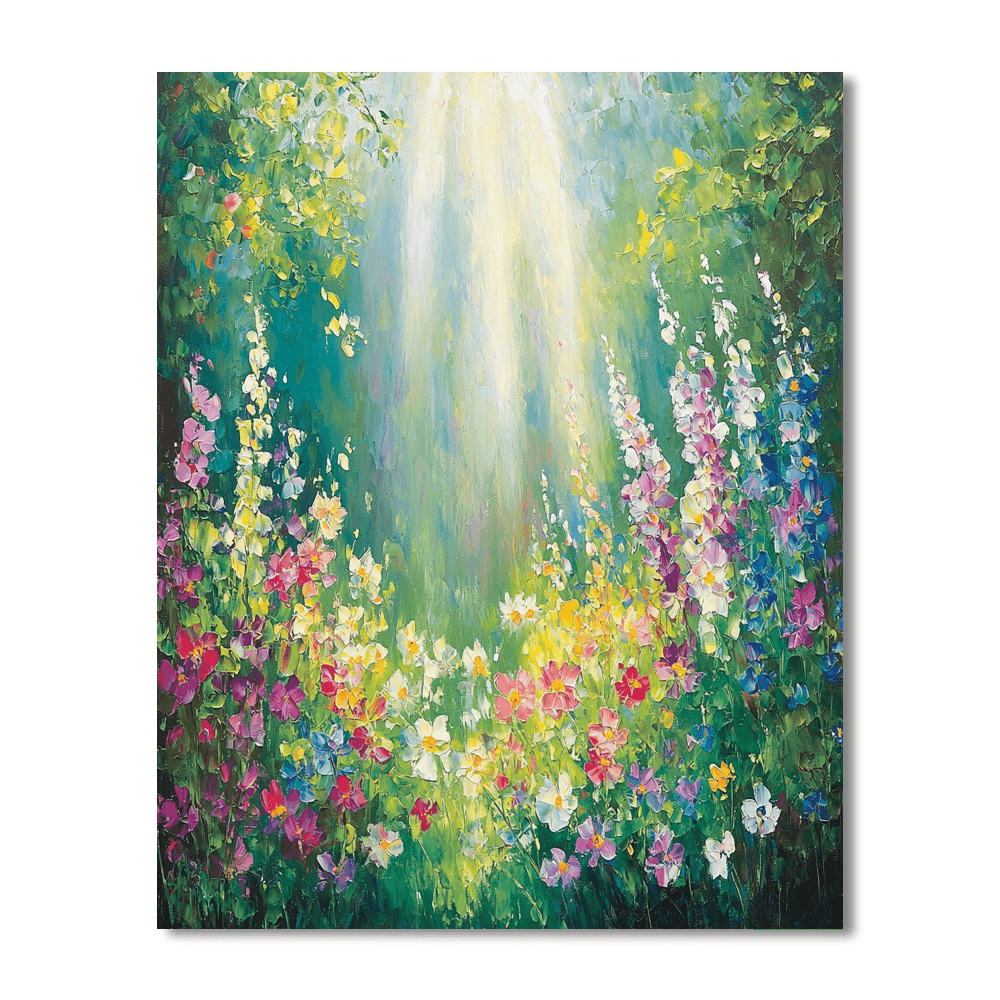 Monet Inspired Sunlit Meadow  Paint By Number
