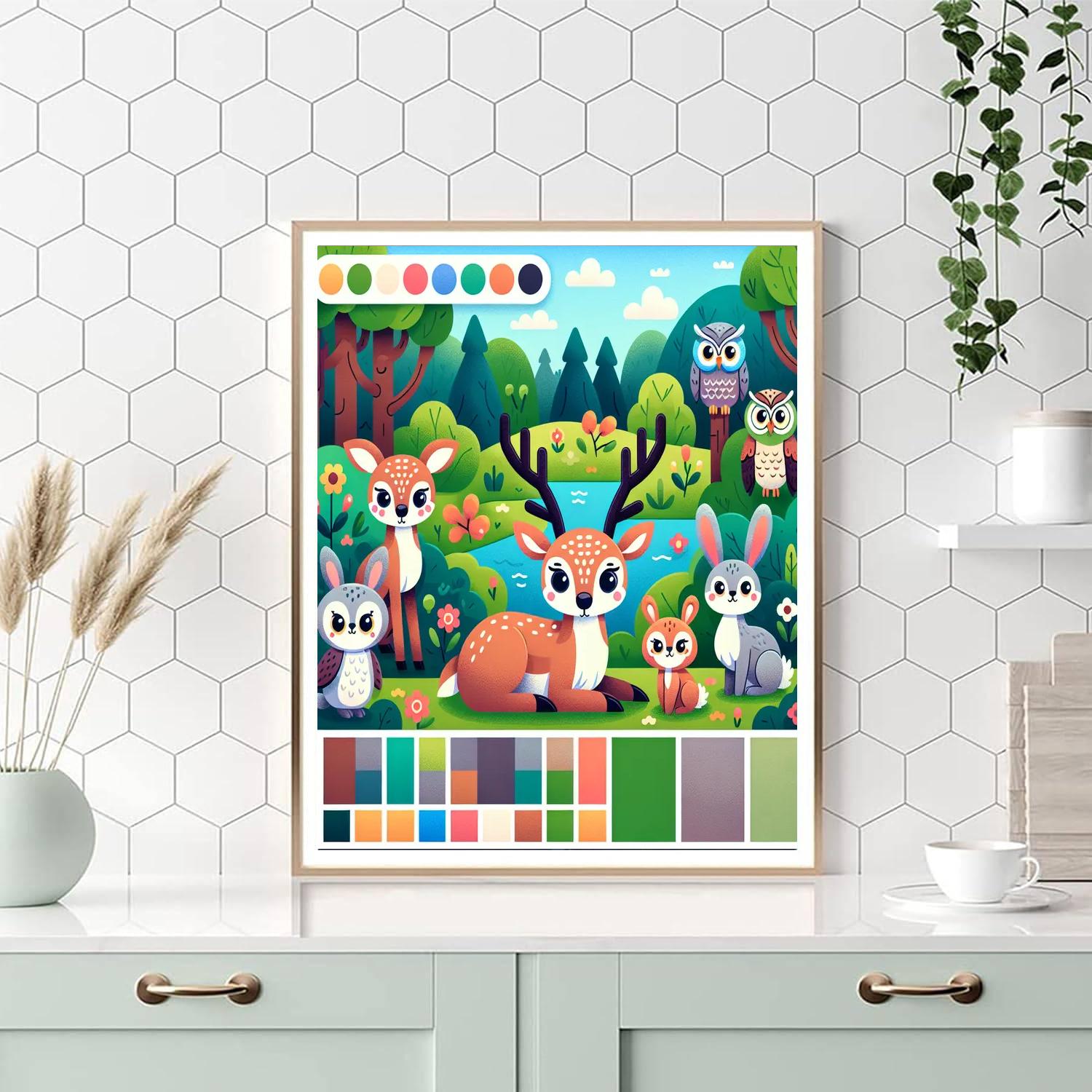 Nature's Friends Painting Number Kit
