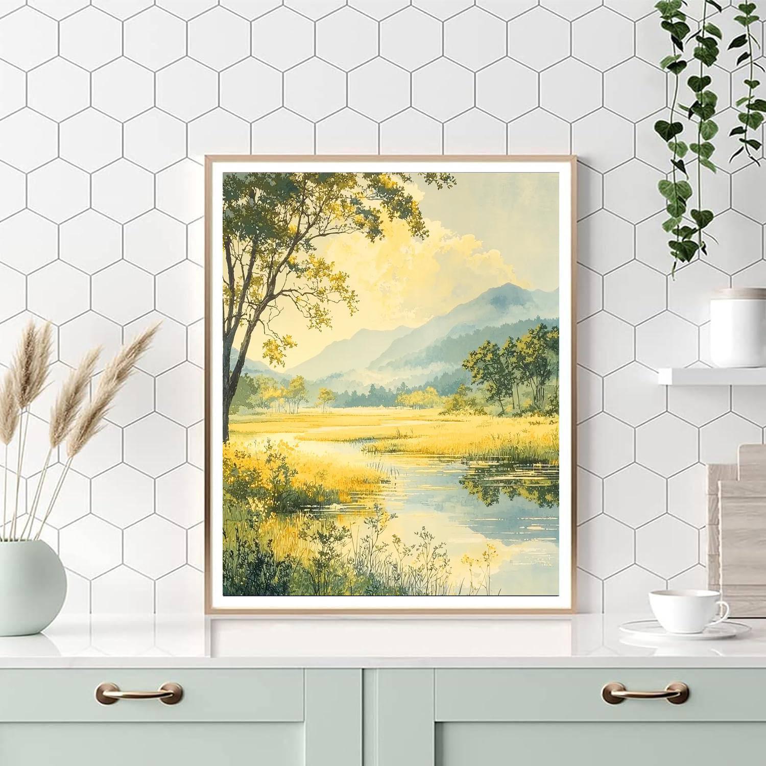 Utagawa Hiroshige Inspired Echoes Of The Tranquil Meadow  Number Painting