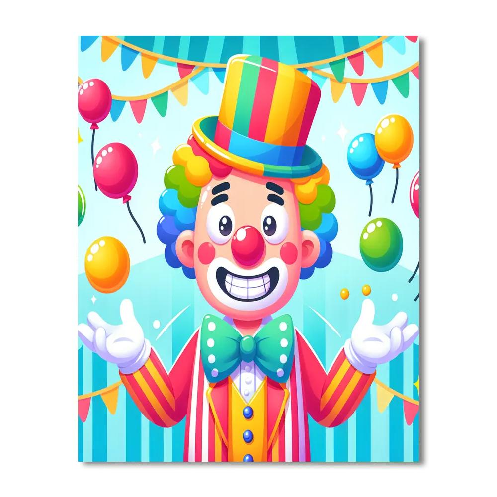 Charming Circus Clown Numbered Painting Kits