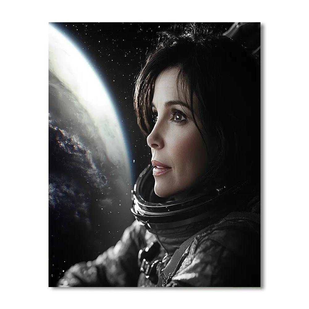 Sandra Bullock: Navigating Through Gravity's Fields Numbered Painting Kits