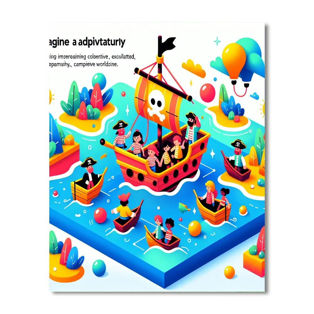 Pirate Ship Exploration Paint By Numbers Kits