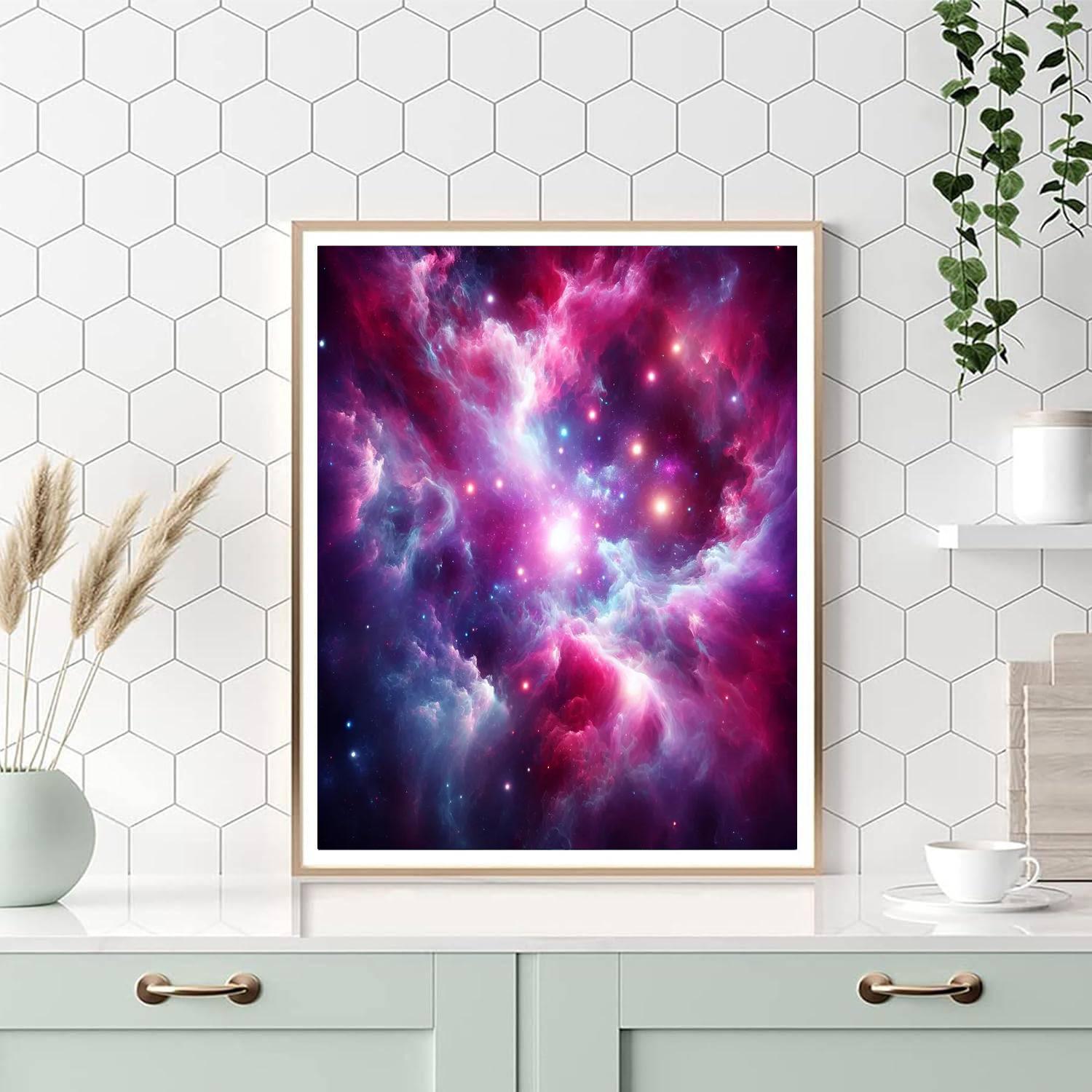 Cosmic Nebula Exploration Paint By Color