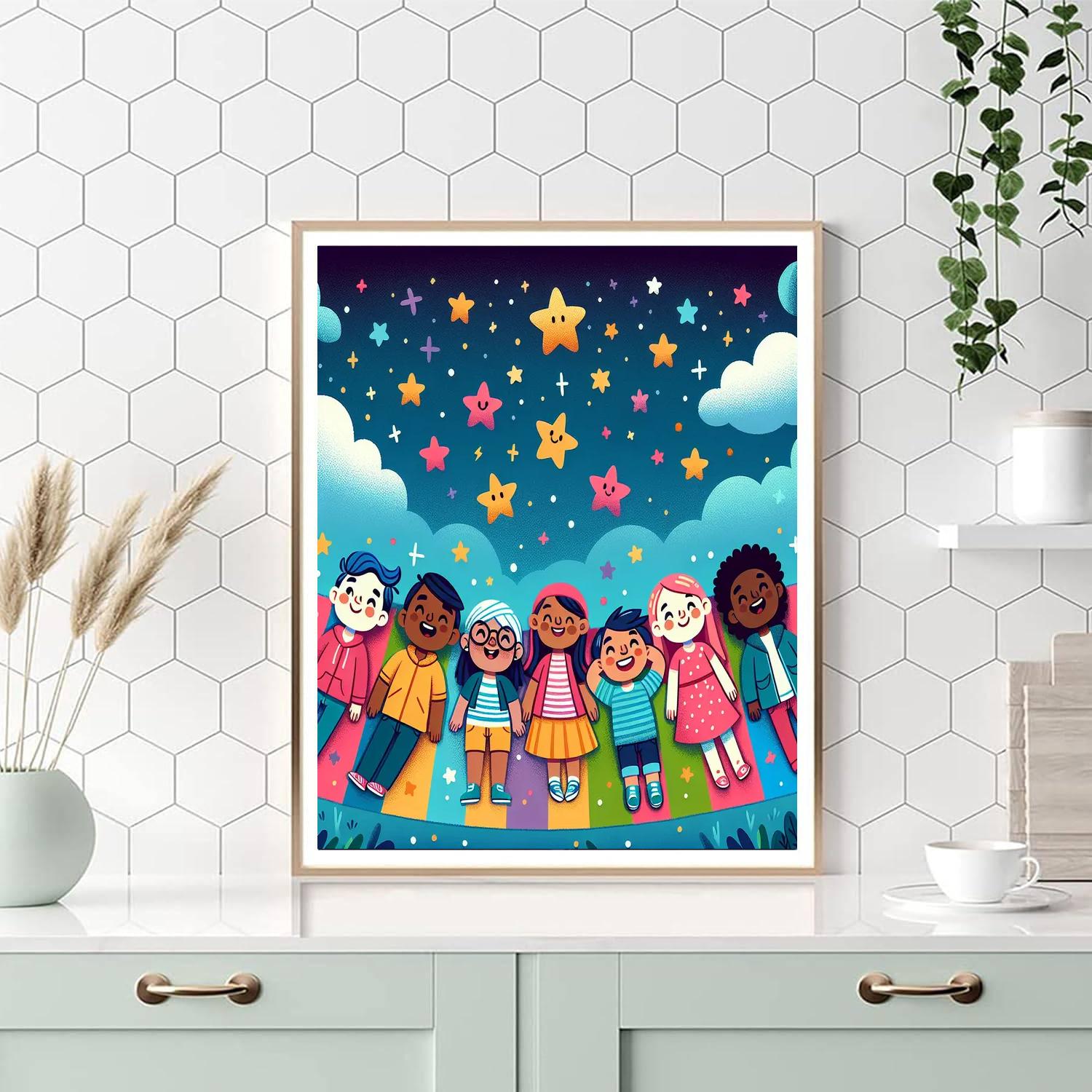 Dreamy Starry Night Adventure DIY Paint By Numbers