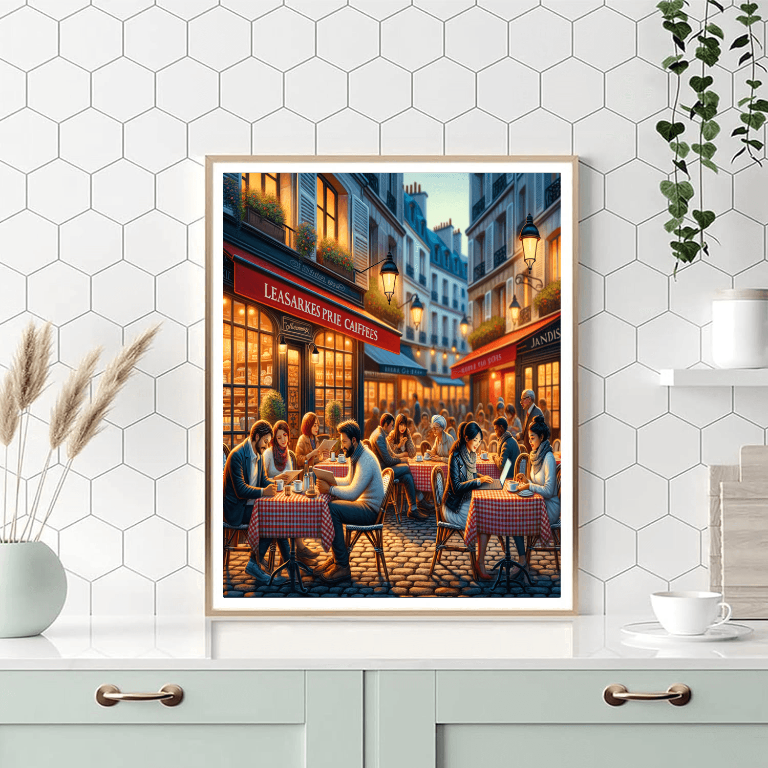 Parisian Café Evening - DIY Painting By Numbers Kit